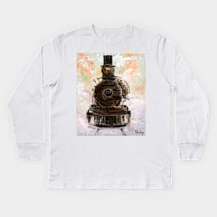 Steam Engine Kids Long Sleeve T-Shirt